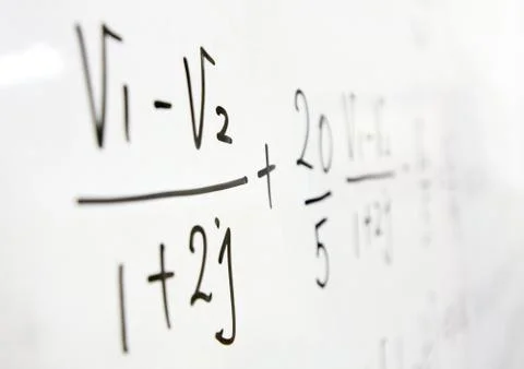 Formulas on a whiteboard 스톡 사진
