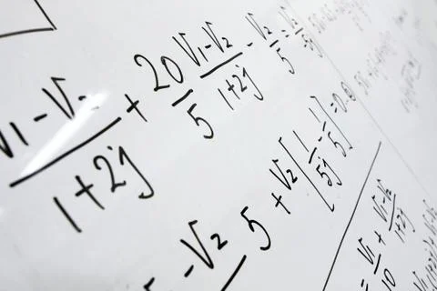 Formulas on a whiteboard 스톡 사진