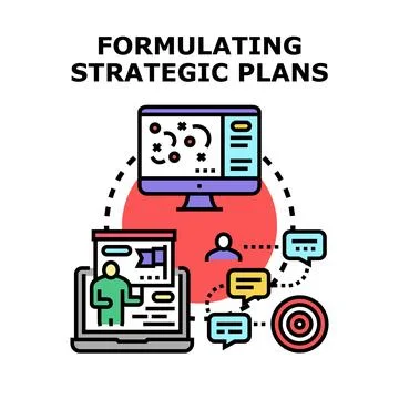 Formulating strategic plans for business development success イラスト素材