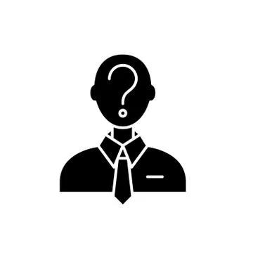 Formulation of the problem black icon, vector sign on isolated background Stock Illustration