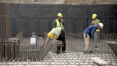 Formwork and iron Stock Footage 152421149