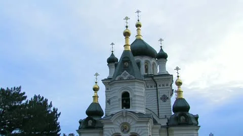 Foros church. Evening. Stock Footage 10823310