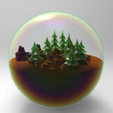 Forrest in a bubble Stock Illustration