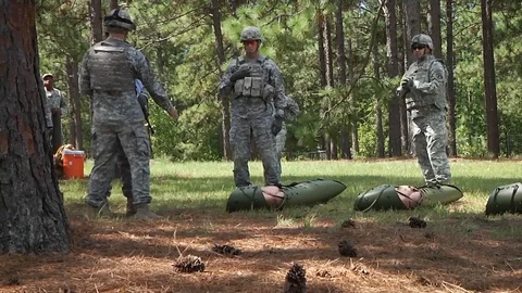 FORSCOM Best Warrior Competition Stress Shoot - 2014 Stock Footage 100748840