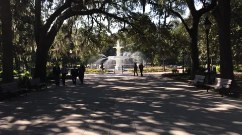 Forsyth Park Savannah GA 動画素材 34631061