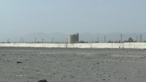 Fort and wall on Iran border Stock Footage 202240977