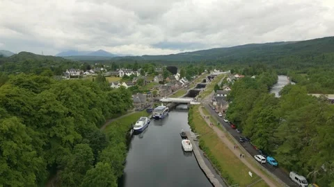 Fort Augustus boat lock Stock Footage 244941209