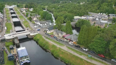 Fort Augustus boat lock Stock Footage 244942333