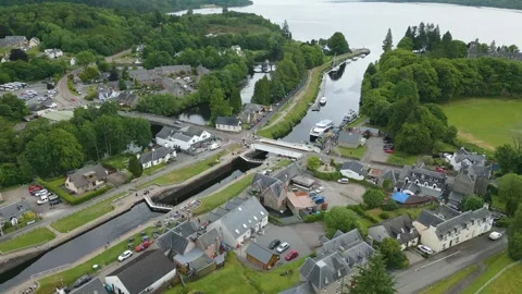 Fort Augustus boat lock Stock Footage 244942471