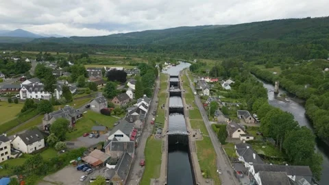 Fort Augustus boat lock Stock Footage 244943170