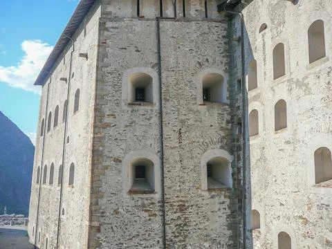 Fort Bard in Bard Stock Photos