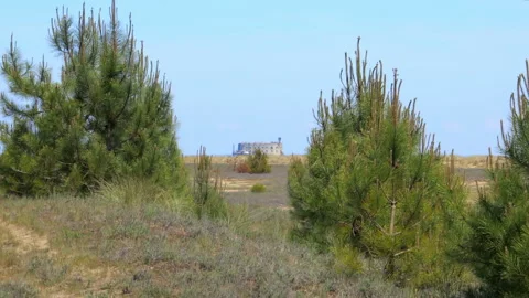 Fort Boyard seen from a coastal path at Boyardville beach on Oleron island Stock Footage 279491819