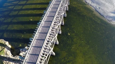 Fort Bragg - Walking Bridge 1 Stock Footage 54955620