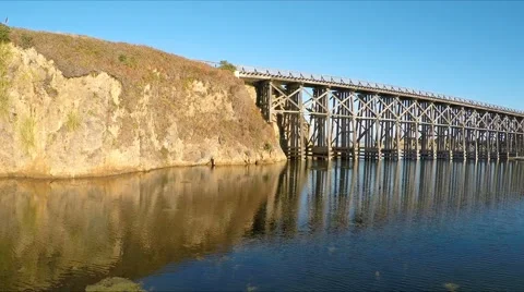 Fort Bragg - Walking Bridge 2 Stock Footage 54955641