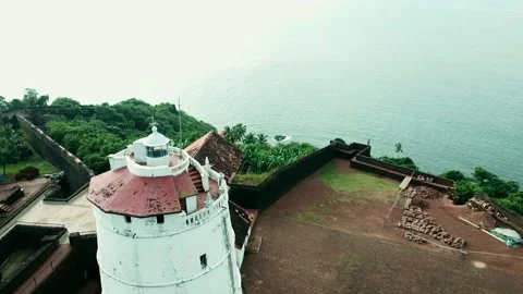 Fort in Coastal Top View Stock Footage 220289825