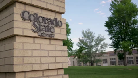 Fort Collins, Colorado - June 8, 2021: Colorado State University (CSU) campus Stock Footage 156051853