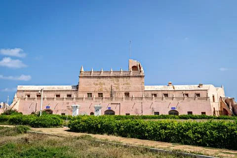 Fort Dansborg is the second largest Danish fort in the world. Tranquebar. Stock Photos