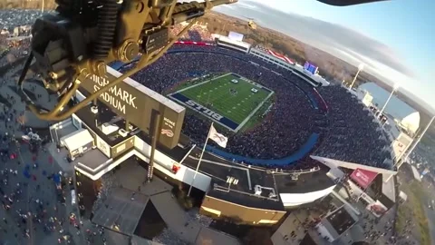 Fort Drum Drops Exciting Buffalo Bills B-Roll: Military and Sports Unite in... Stock Footage 257227449