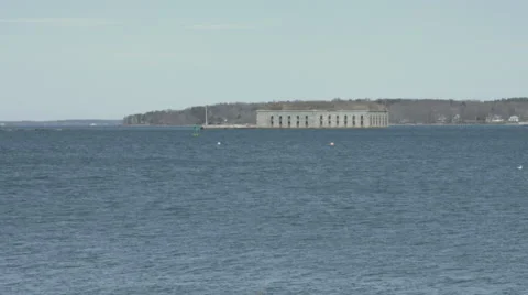 Fort Gorges in Casco Bay Video stock 62440790