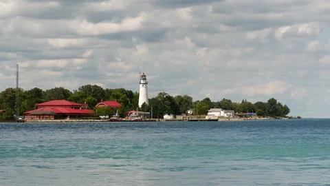 Fort Gratiot Lighthouse Port Huron Michigan USA Stock Footage 139235599