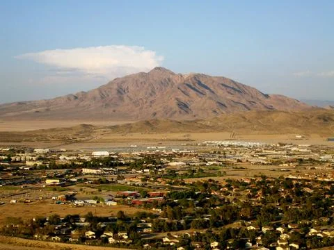 Fort irwin army base - with mountain background 写真素材