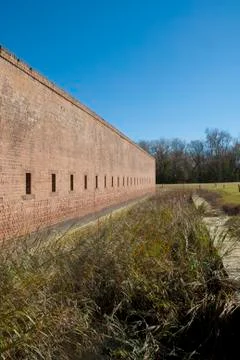 Fort jackson moat Stock Photos