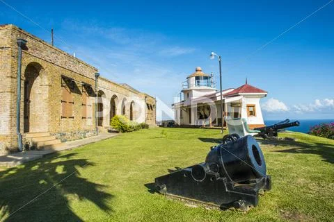 Fort King George, Scarborough, Tobago, Trinidad and Tobago, West Indies, Stock Photos
