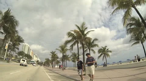 Fort Lauderdale Beach Florida time lapse video Stock Footage