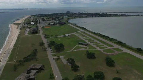 Fort Monroe in Hampton, Virginia Stock Footage 136852737