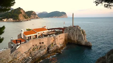 Fort in Petrovac time lapse Stock Footage 80944193