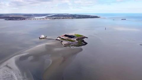 Fort Sumter Aerial View Stock Footage 274991851