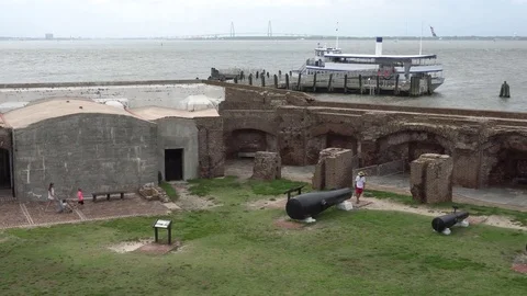 Fort Sumter Interior Corner Vídeos de archivo 77365547