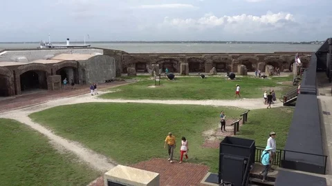 Fort Sumter Interior Vídeos de archivo 76960752