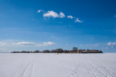 Fort Totlebin in winter Foto stock
