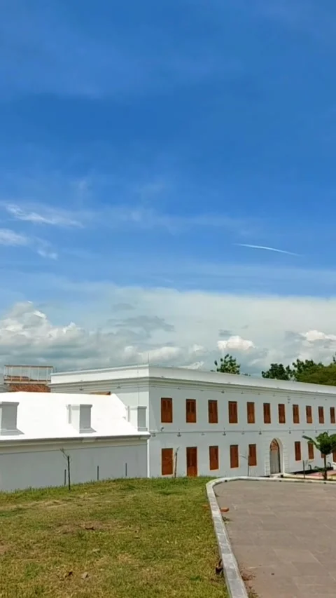 Fort van den Bosch or Benteng Pendem in Ngawi, East java,Indonesia. Stock Footage 232087280