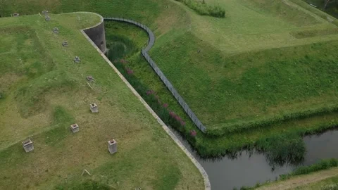 Fort Vechten Drone 4 Stock Footage 196980089
