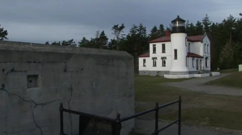 Fort wall Lighthouse in BG Video stock 343492
