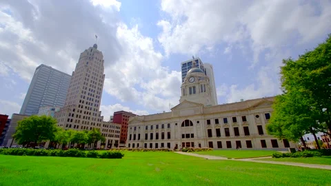 FORT WAYNE, ALLEN COUNTY COURTHOUSE Stock Footage 153478902