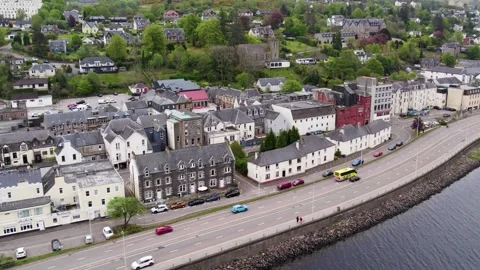 Fort William Surrounded by Mountains and Lochs in the Scottish Highlands 스톡 동영상 336298783