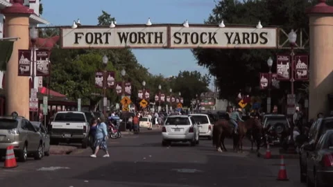 Fort Worth Stockyards National Historic District Stock Footage