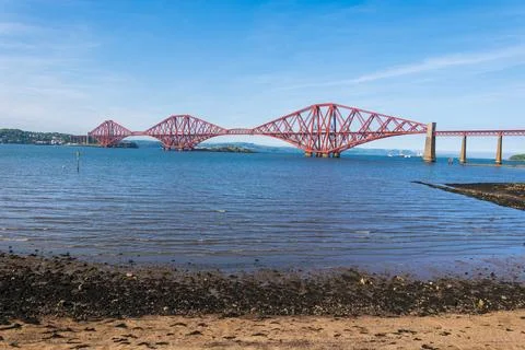 Forth Bridge Across Firth of Forth In Scotland Fotos de archivo