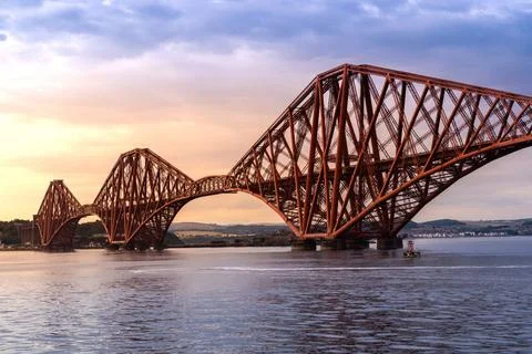 The Forth bridge Edinburgh The Forth bridge, UNESCO world heritage site ra... Stock Photos