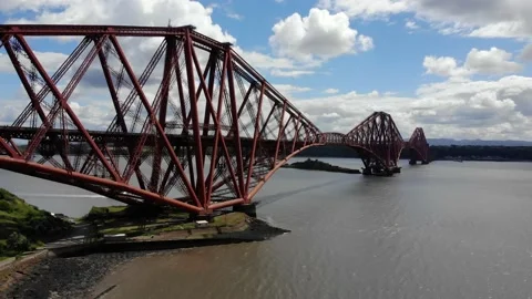 The Forth Bridge. Edinburgh, Scotland Stock Footage 213696324