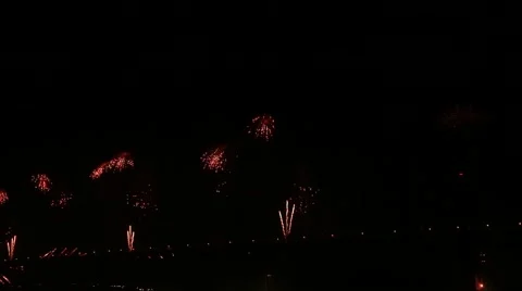 Forth bridge fireworks 스톡 동영상 41796568