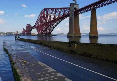 Forth bridge from hawes pier Stock Photos