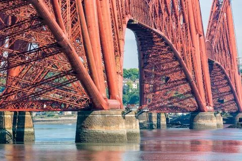 Forth Bridge over Firth of Forth near Queensferry in Scotland Stock Photos