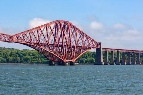Forth Bridge over Firth of Forth near Queensferry in Scotland Stock Photos