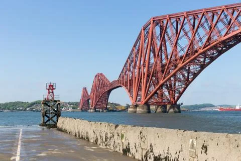 Forth Bridge over Firth of Forth near Queensferry in Scotland Stock Photos