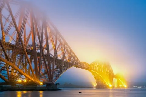 Forth Bridge over Firth of Forth near Queensferry in Scotland Stock Photos