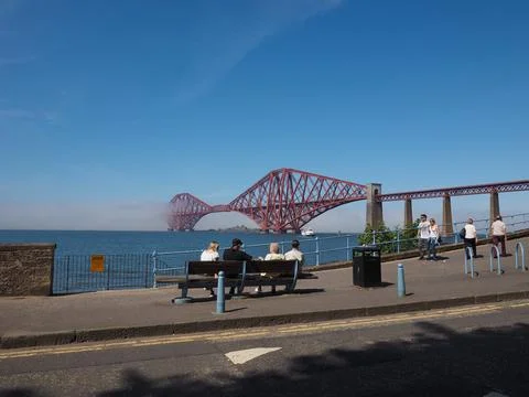 Forth Bridge over Firth of Forth in Edinburgh Stock Photos